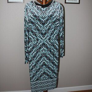 Maggy London Long Sleeve Abstract print dress